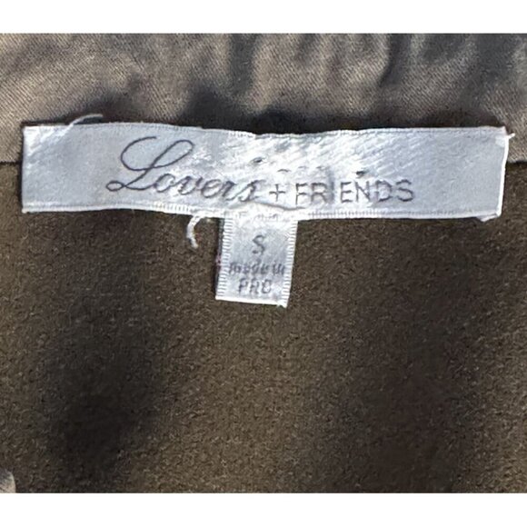 Lovers + Friends Woman's Sz S Waterfront Lace Up Dress in Olive Green - Picture 6 of 8